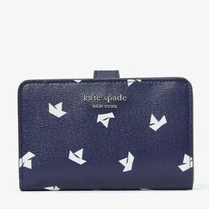 Kate Spade Spencer Paper Boats Medium Wallet NWT